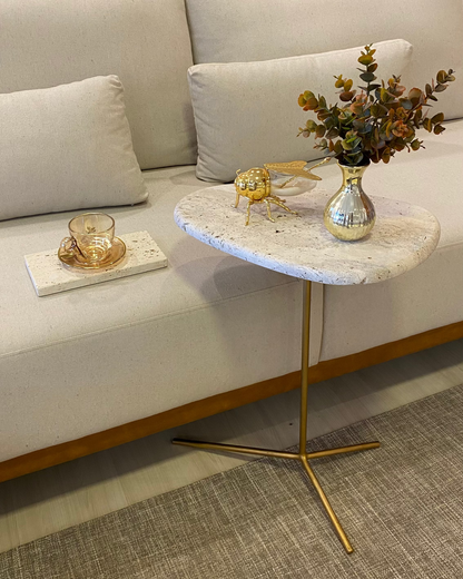 Mesa Flamingo Mármore Travertino Romano