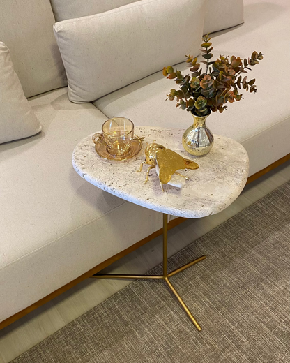 Mesa Flamingo Mármore Travertino Romano