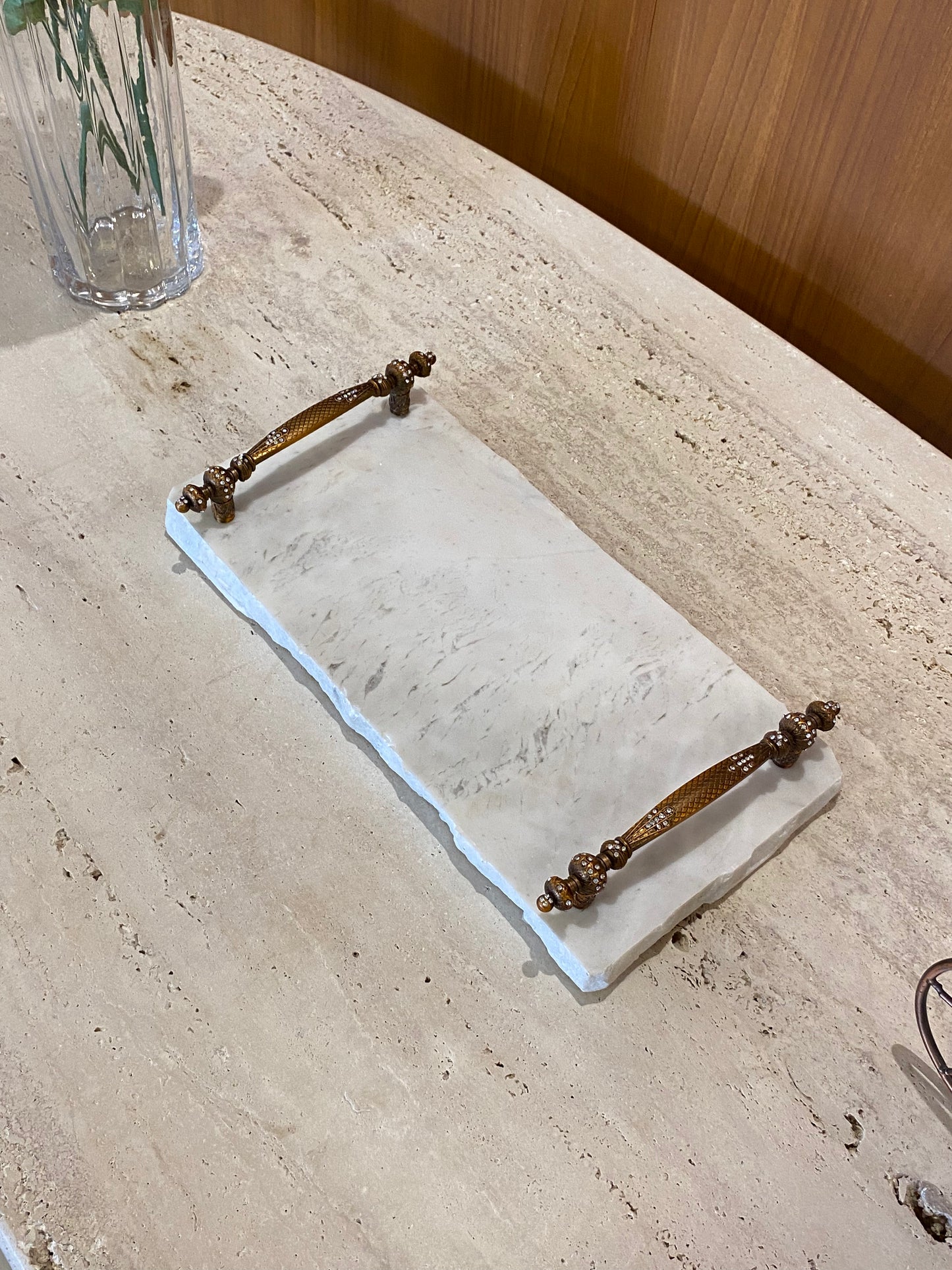 Bandeja Multifuncional Orgânica Mármore Calacatta Premium