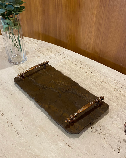 Bandeja Multifuncional Orgânica Quartzito Bronzite