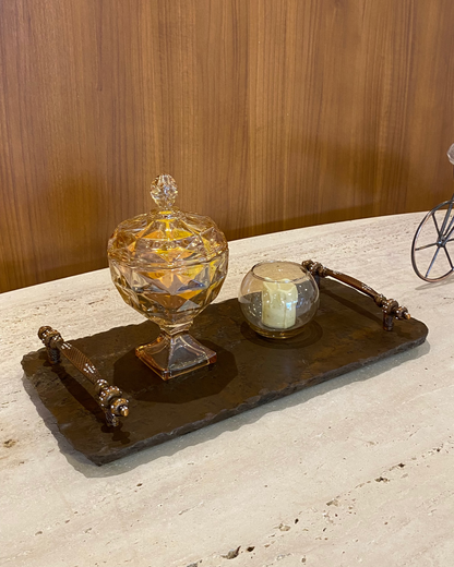 Bandeja Multifuncional Orgânica Quartzito Bronzite