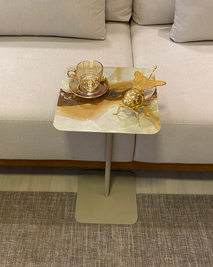 Mesa Quadratto Quartzito Terracota Imperial