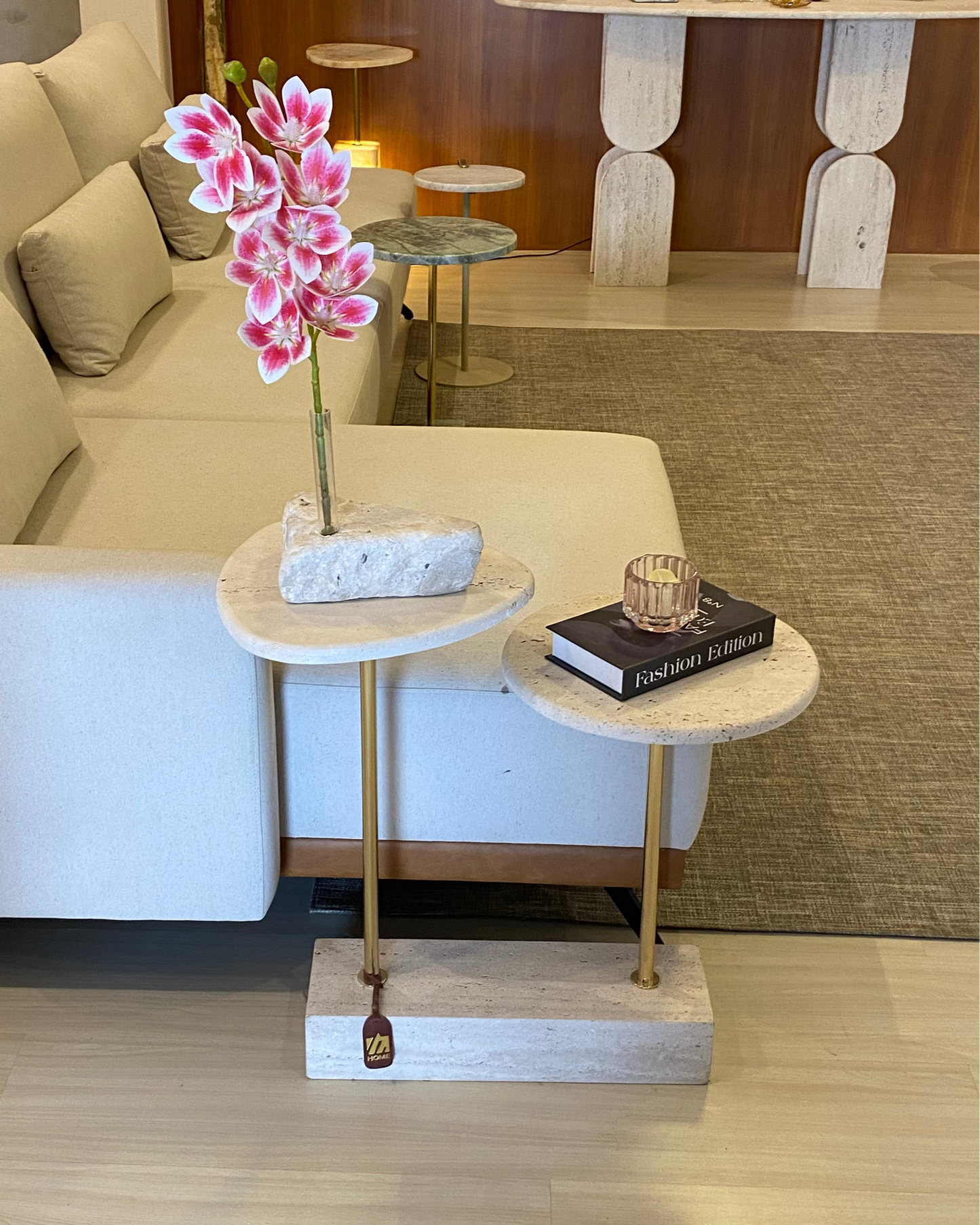 Mesa Carménère Mármore Travertino Romano