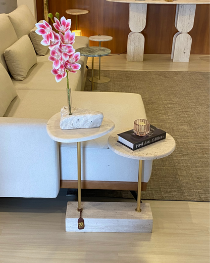 Mesa Carménère Mármore Travertino Romano