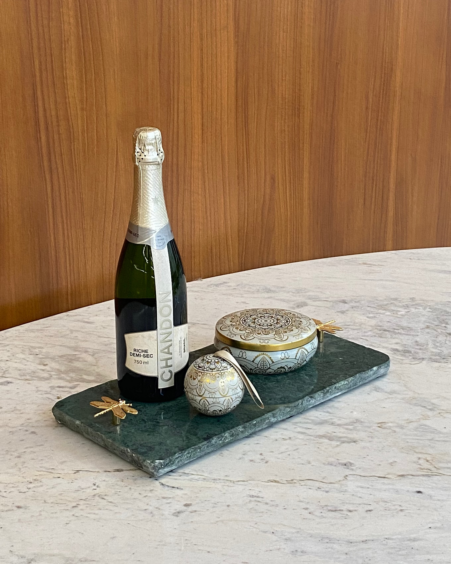 Bandeja Multiuso Especial Mármore Verde Guatemala