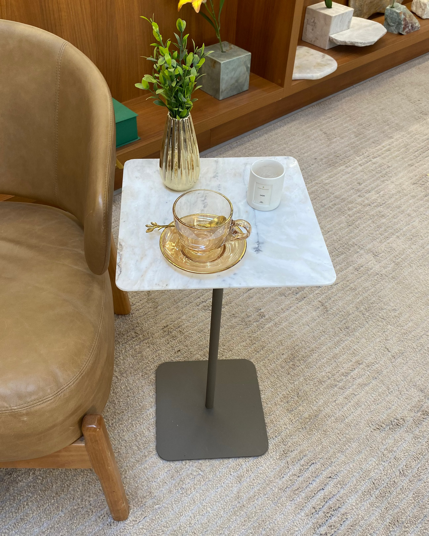 Mesa Quadratto Mármore Calacatta