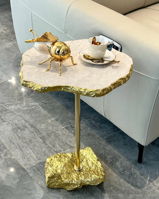 Mesa La Rocca D'oro Mármore Travertino Cappuccino