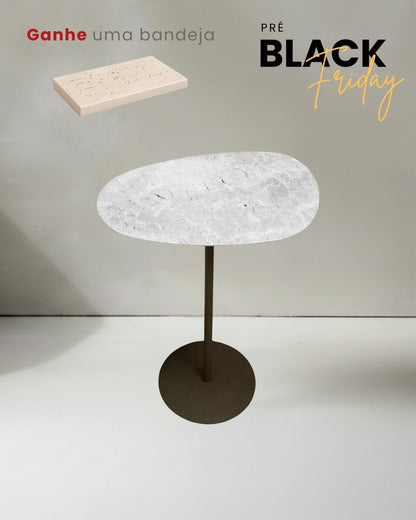 Mesa Tulipa Slim Mármore Travertino Capuccino