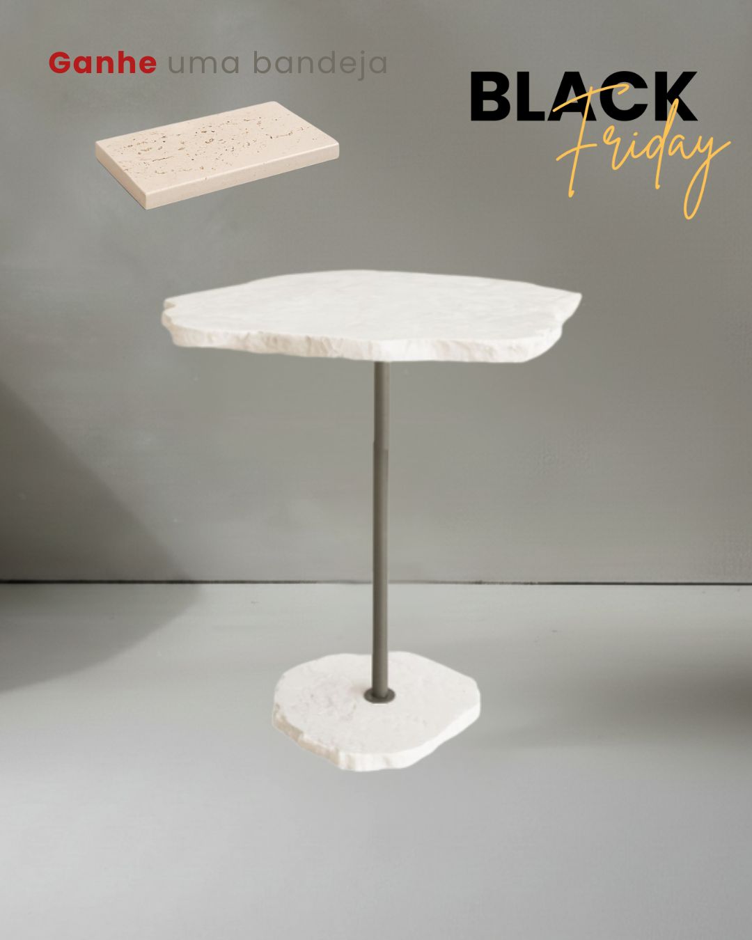 Mesa Orgânica Mármore Cappuccino