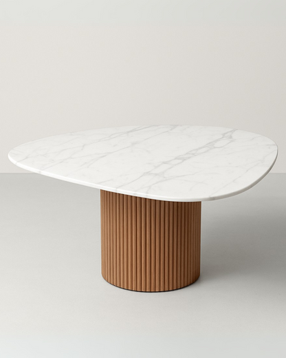 Mesa de Jantar Sangiovese Mármore Calacatta Premium