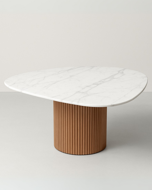 Mesa de Jantar Sangiovese Mármore Calacatta Premium