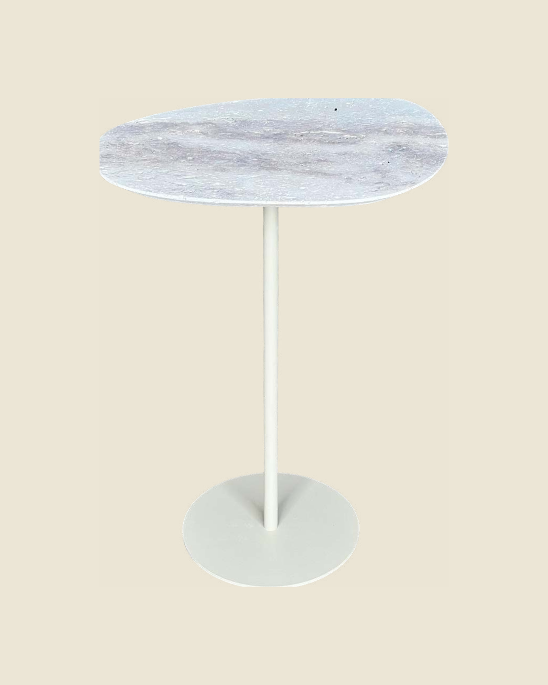 Mesa Tulipa Slim Mármore Travertino Romano