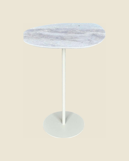 Mesa Tulipa Slim Mármore Travertino Romano