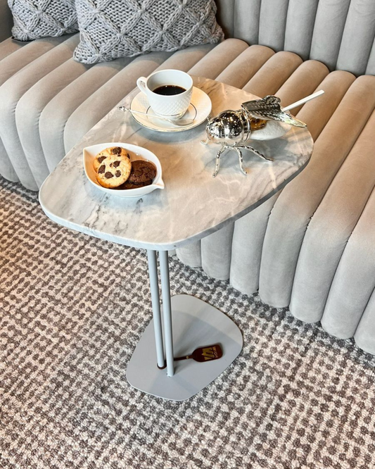 Mesa Concha Mármore Grigio Vulcano