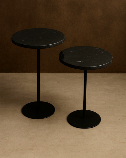 Mesas de Apoio Casal Zera Mármore Nero Striatto