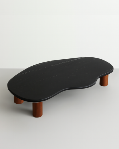 Mesa de Centro Dunas Mármore Nero Striatto