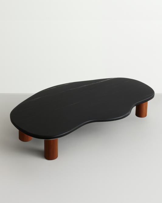 Mesa de Centro Dunas Mármore Nero Striatto
