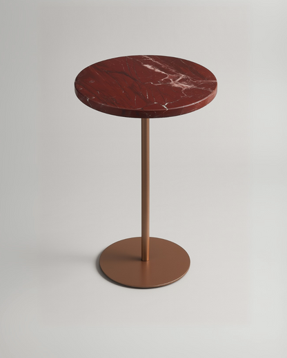 Mesa Zera Mármore Vermelho Napoleon