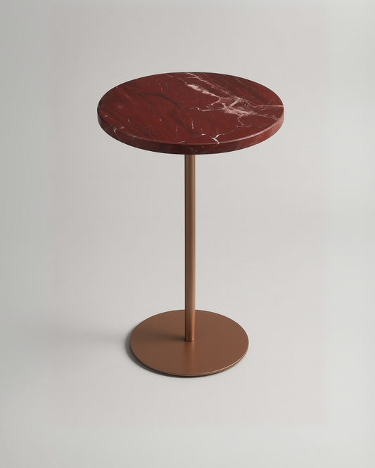 Mesa Zera Mármore Vermelho Napoleon