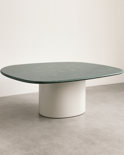 Mesa de Jantar Concha Mármore Verde Guatemala