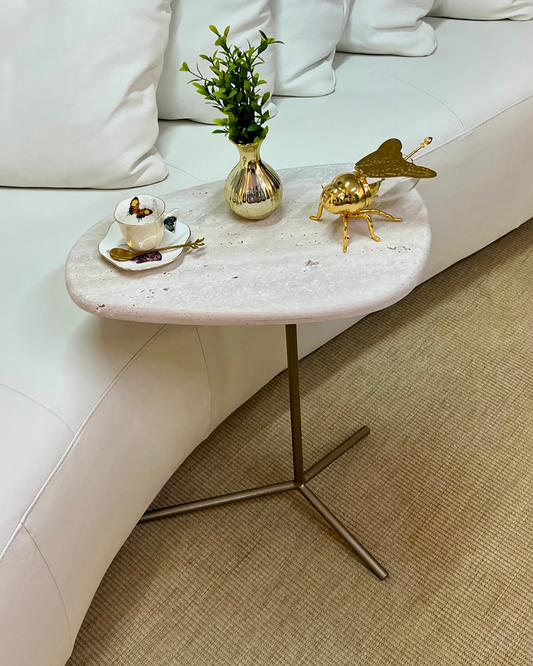 Mesa Flamingo Mármore Travertino Romano