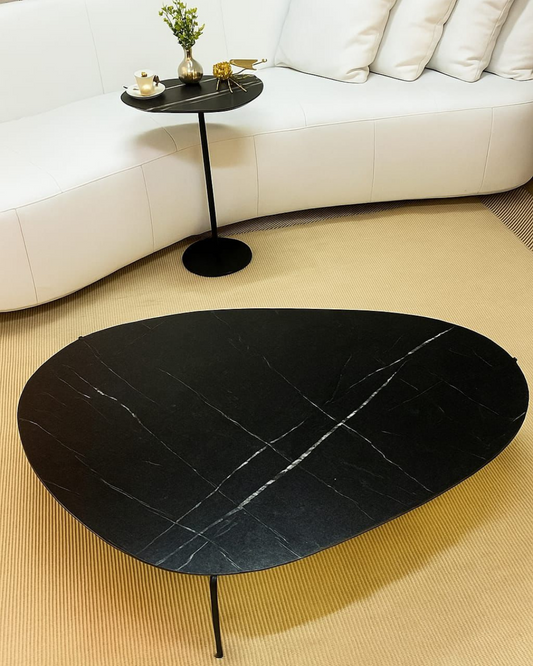 Mesa de Centro Versátille Mármore Nero Striatto