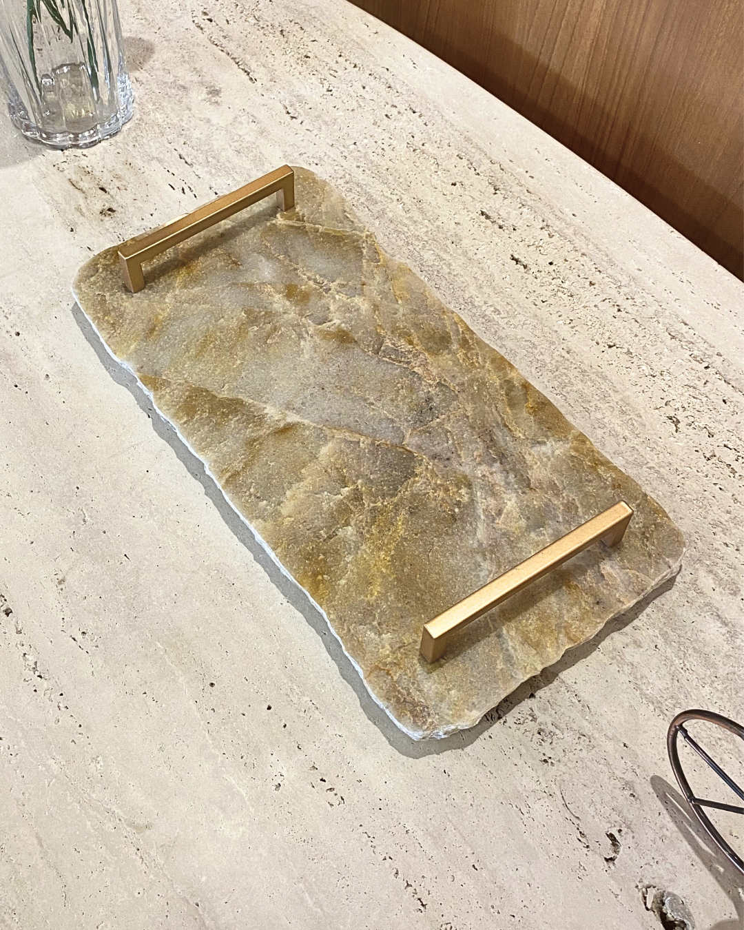 Bandeja Multifuncional Orgânica Quartzito Oro Perlatto