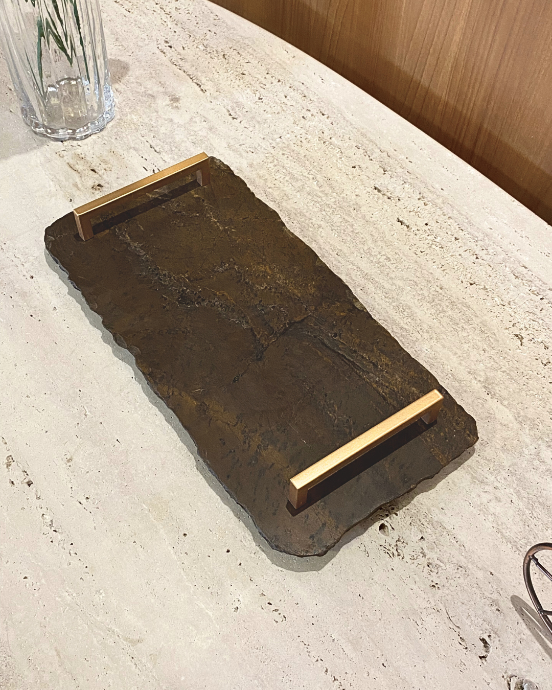 Bandeja Multifuncional Orgânica Quartzito Brozite