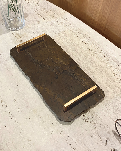 Bandeja Multifuncional Orgânica Quartzito Brozite