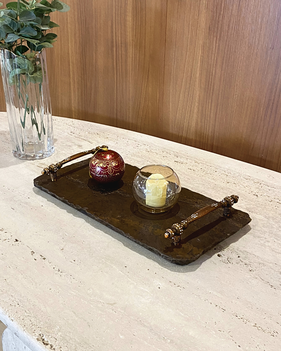 Bandeja Multifuncional Orgânica Quartzito Brozite