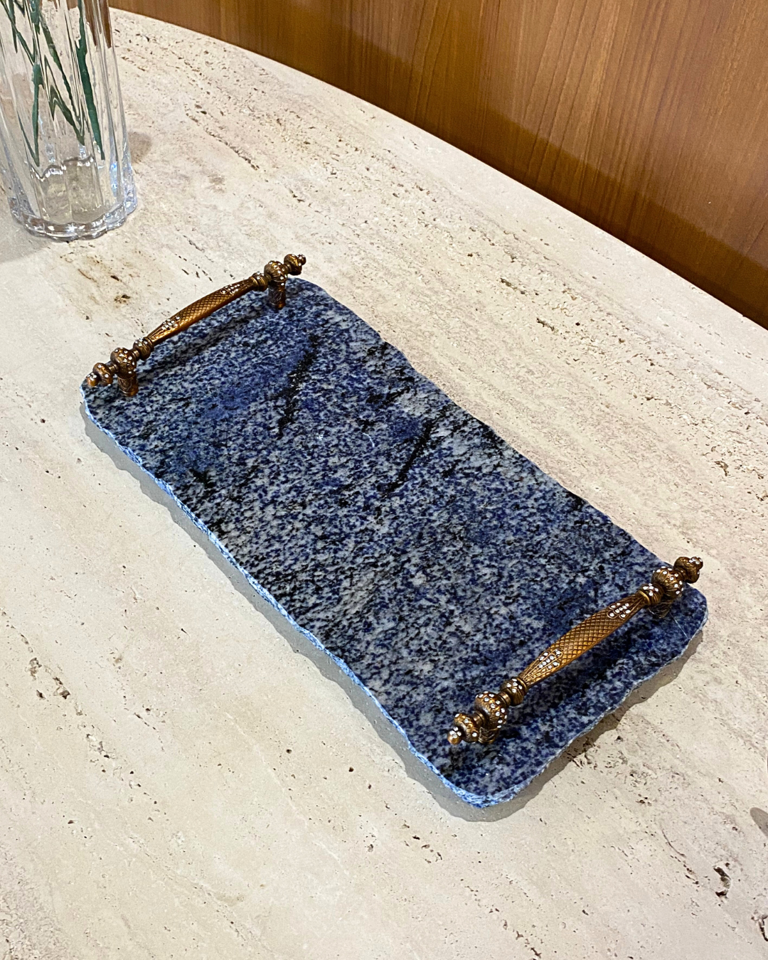 Bandeja Multifuncional Orgânica Azul Safira