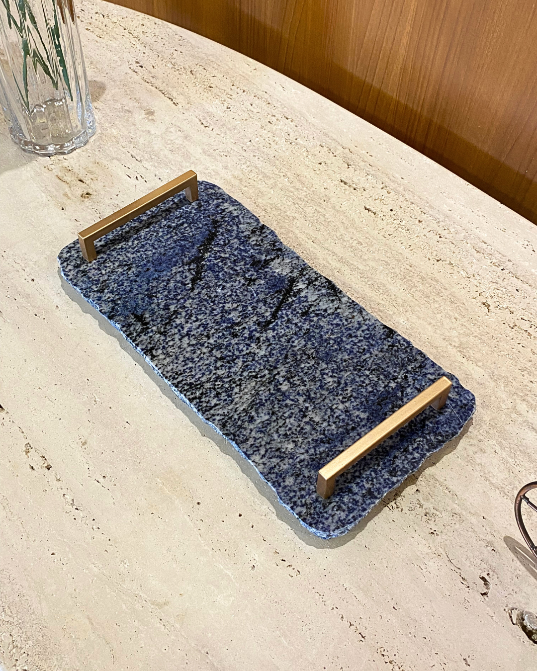 Bandeja Multifuncional Orgânica Azul Safira