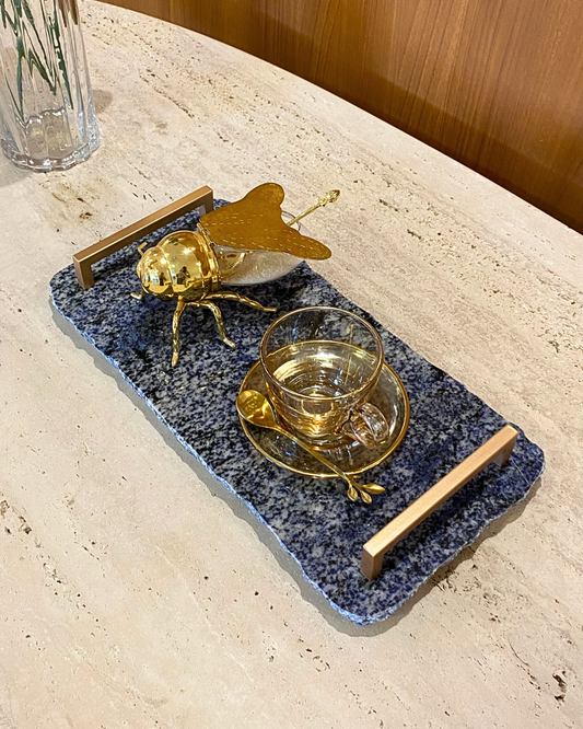 Bandeja Multifuncional Orgânica Azul Safira