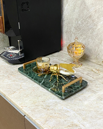 Bandeja Multifuncional Orgânica Mármore Verde Alpi Esplendor