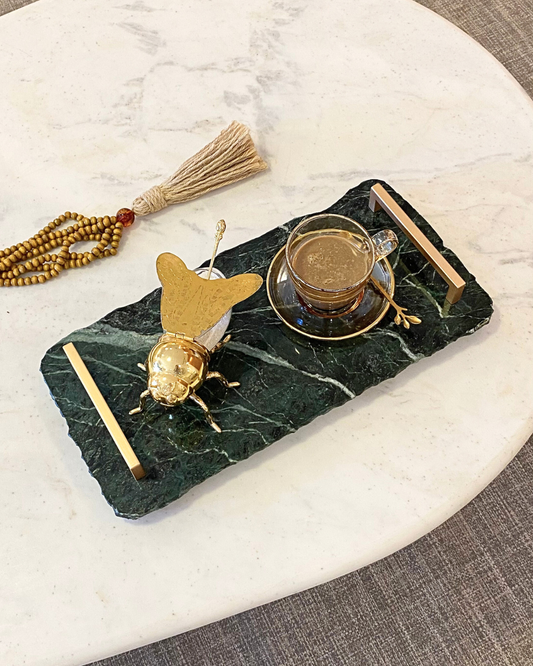 Bandeja Multifuncional Orgânica Mármore Verde Alpi Esplendor