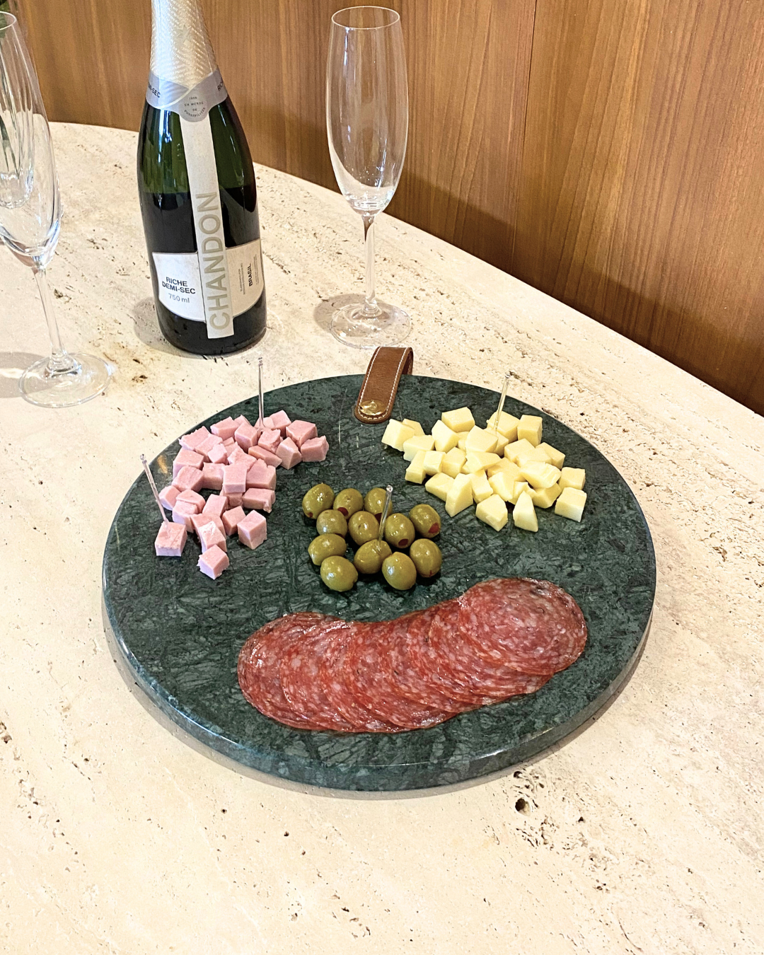 Bandeja Mesa Posta Mármore Verde Guatemala