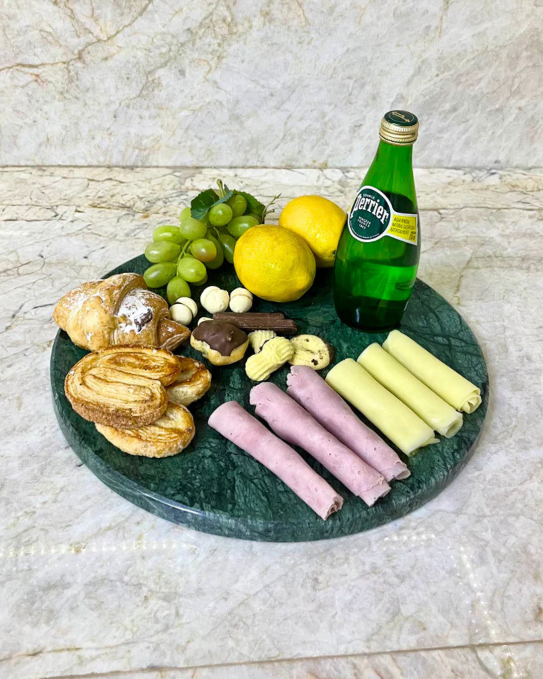 Bandeja Mesa Posta Mármore Verde Guatemala