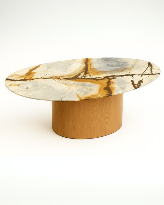 Mesa de Jantar Eleonora Quartzito Terracota Imperial