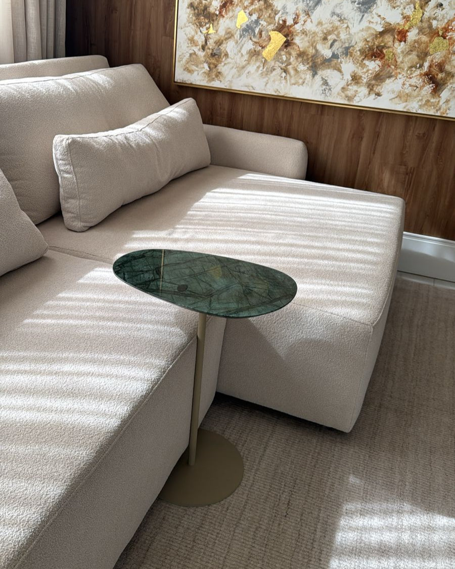 Mesa Tulipa Slim Mármore Verde Guatemala