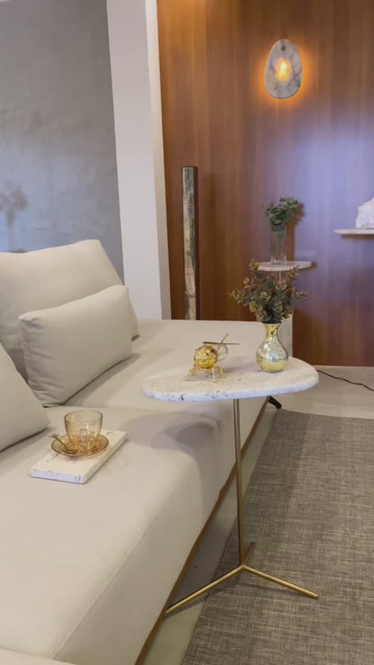 Mesa Flamingo Mármore Travertino Romano