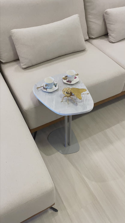 Mesa Concha Mármore Grigio Vulcano