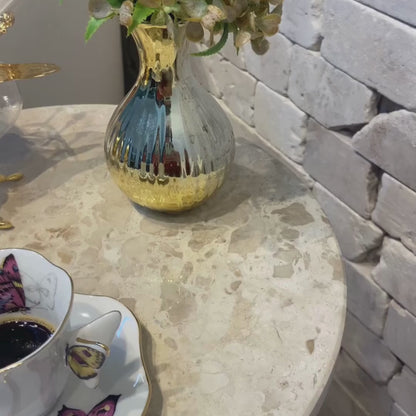 Mesa Zera Mármore Travertino Capuccino
