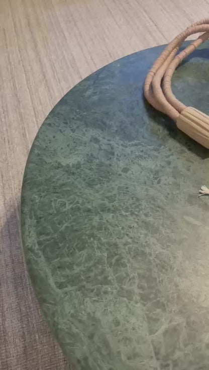 Mesa de Centro Malbec Mármore Verde Guatemala Levigado