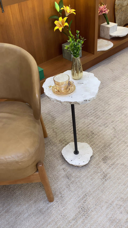 Mesa Orgânica Mármore Cappuccino