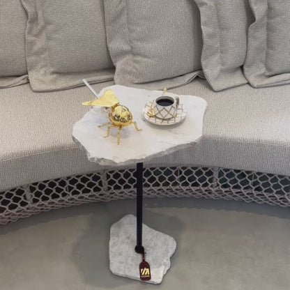 Mesa Orgânica Mármore White Cream