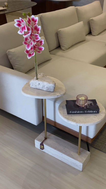 Mesa Carménère Mármore Travertino Romano